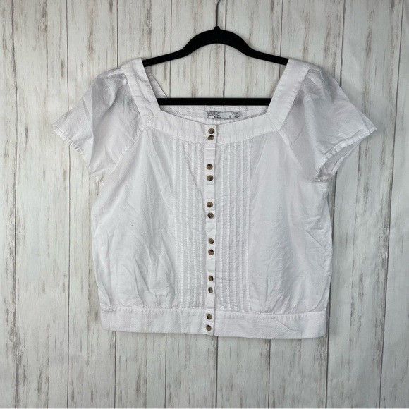 Prana small white button up boho top - Picture 1 of 5